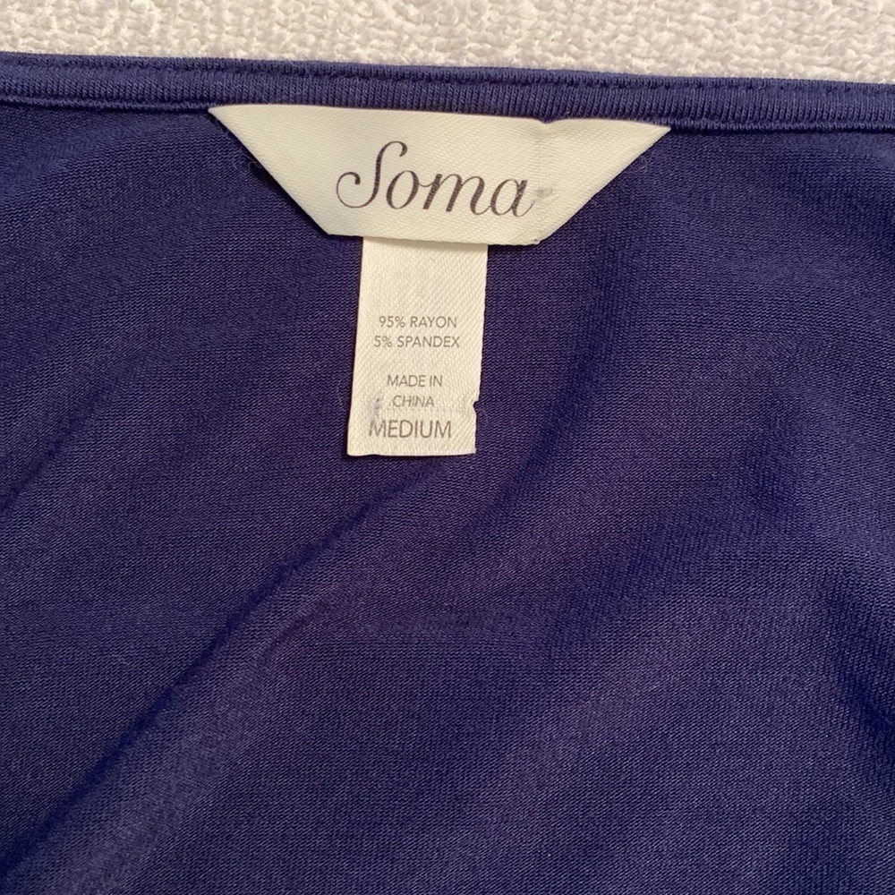 Soma cardigan drape front long sleeves pattern print on bottom part size medium - Picture 6 of 8